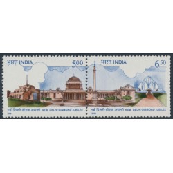 INDIA - 1991 5Rp & 6.50Rp Anniversary of New Delhi pair, MNH – SG # 1456a