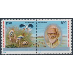 INDIA - 1996 8Rp & 11Rp Ornithologist Salim Ali pair, MNH – SG # 1685a