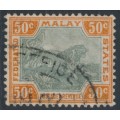 FEDERATED MALAY STATES - 1900 50c grey/orange-brown Tiger, single watermark, used – SG # 22a