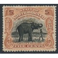 NORTH BORNEO - 1909 5c yellow-brown/black Indian Elephant, MH – SG # 165