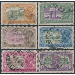 INDIA - 1931 ¼a to 1R New Delhi set of 6, stars pointing right, used – SG # 226-231