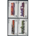 INDIA - 1976 25p to 2Rp Locomotives set of 4, MNH – SG # 806-809