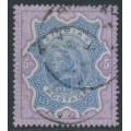 INDIA - 1895 5R ultramarine/violet QV, used – SG # 109