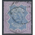 INDIA - 1895 5Rp ultramarine/violet QV, used – SG # 109