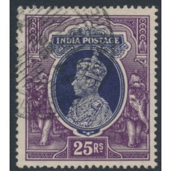 INDIA - 1937 25Rp slate-violet/purple KGVI, multi star watermark, used – SG # 264