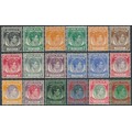 STRAITS SETTLEMENTS - 1937 1c to $5 KGVI definitives set of 18, MH – SG # 278-298