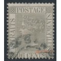 STRAITS SETTLEMENTS - 1867 96c grey QV, crown CC watermark, used – SG # 19