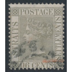 STRAITS SETTLEMENTS - 1867 96c grey QV, crown CC watermark, used – SG # 19