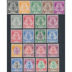 PERAK - 1950 1c to $5 Sultan Yussuf Izzuddin Shah set of 21, MH – SG # 128-148