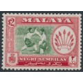 NEGRI SEMBILAN - 1957 $2 green/scarlet Coat of Arms (Bersilat), perf. 12½, MNH – SG # 78