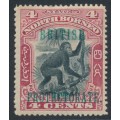 NORTH BORNEO - 1901 4c black/carmine Orangutan, o/p British Protectorate, MH – SG # 130a