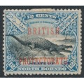 NORTH BORNEO - 1901 12c black/dull blue Crocodile, o/p British Protectorate, MH – SG # 135