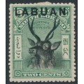 LABUAN - 1900 2c black/green Sambar Stag, MH – SG # 111