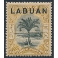 LABUAN - 1900 4c black/yellow-green Palm Tree, MH – SG # 112