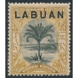 LABUAN - 1900 4c black/yellow-green Palm Tree, MH – SG # 112