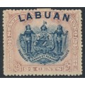 LABUAN - 1897 24c grey-lilac/blue Coat of Arms, perf. 15:15, MH – SG # 97a