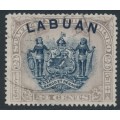 LABUAN - 1897 24c grey-lilac/blue Coat of Arms, perf. 15:15, used – SG # 97a