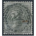 INDIA - 1855 4a black QV, on blued paper, no watermark, used – SG # 35