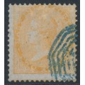 INDIA - 1858 2a pale orange QV, white paper, no watermark, used – SG # 44