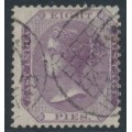 INDIA - 1860 8p mauve on white QV, no watermark, used – SG # 53