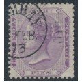 INDIA - 1865 8p purple QV, elephant watermark, used – SG # 56