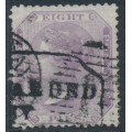 INDIA - 1865 8p pale mauve QV, elephant watermark, used – SG # 57