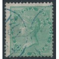 INDIA - 1865 4a green QV, elephant watermark, used – SG # 64