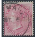INDIA - 1868 8a rose QV, die II, elephant watermark, used – SG # 73