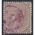 INDIA - 1876 12a Venetian red QV, elephant watermark, used – SG # 82