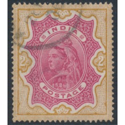 INDIA - 1895 2Rp carmine/yellow-brown QV, used – SG # 107