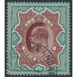 INDIA - 1911 3Rp red-brown/green KEVII, used – SG # 141