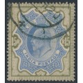 INDIA - 1909 15R blue/olive-brown KEVII, used – SG # 146