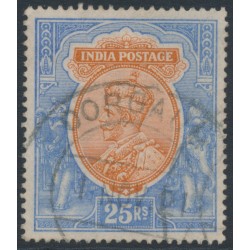 INDIA - 1913 25R orange/blue KGV, single star watermark, used – SG # 191