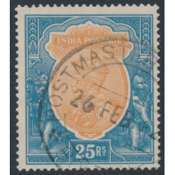 INDIA - 1928 25R orange/blue KGV, multiple star watermark, used – SG # 219