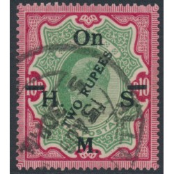 INDIA - 1925 2Rp on 10Rp green/carmine KEVII, o/p On H.M.S., used – SG # O101a