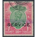 INDIA - 1913 10R green/scarlet KGV overprinted SERVICE, used – SG # O94