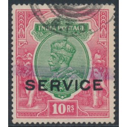 INDIA - 1913 10Rp green/scarlet KGV overprinted SERVICE, used – SG # O94