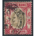 HONG KONG - 1904 $2 slate/scarlet KEVII, multi crown CA watermark, used – SG # 87