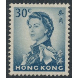 HONG KONG - 1972 30c blue QEII Annigoni, glazed paper, MNH – SG # 201ab