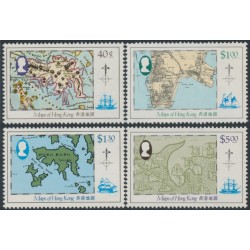 HONG KONG - 1984 Maps of Hong Kong set of 4, MNH – SG # 454-457