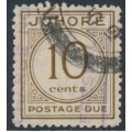 JOHORE - 1938 10c brown Postage Due, used – SG # D4