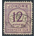 JOHORE - 1938 12c purple Postage Due, used – SG # D5