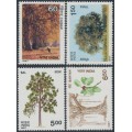 INDIA - 1987 60p to 6.50Rp Indian Trees set of 4, MNH – SG # 1271-1274