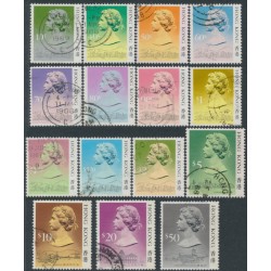 HONG KONG - 1987 10c to $50 QEII definitives (type I) set of 15, used – SG # 538A-552A