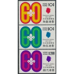 HONG KONG - 1971 10c to $2 Scouting set of 3, MNH – SG # 270-272