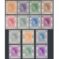 HONG KONG - 1954 5c to $10 QEII definitives set of 14, MH – SG # 178-191