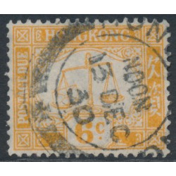 HONG KONG - 1923 6c orange Postage Due, upright watermark, used – SG # D4