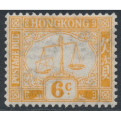 HONG KONG - 1923 6c orange Postage Due, upright watermark, MH – SG # D4