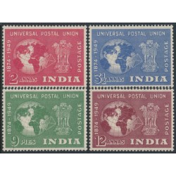 INDIA - 1949 9p to 12a UPU Anniversary set of 4, MNH – SG # 325-328