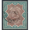INDIA - 1895 3R brown/green QV, used – SG # 108